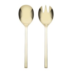 Oneida Allay Champagne Everyday 2 Piece Salad Server Set, 2 Count, Metallic