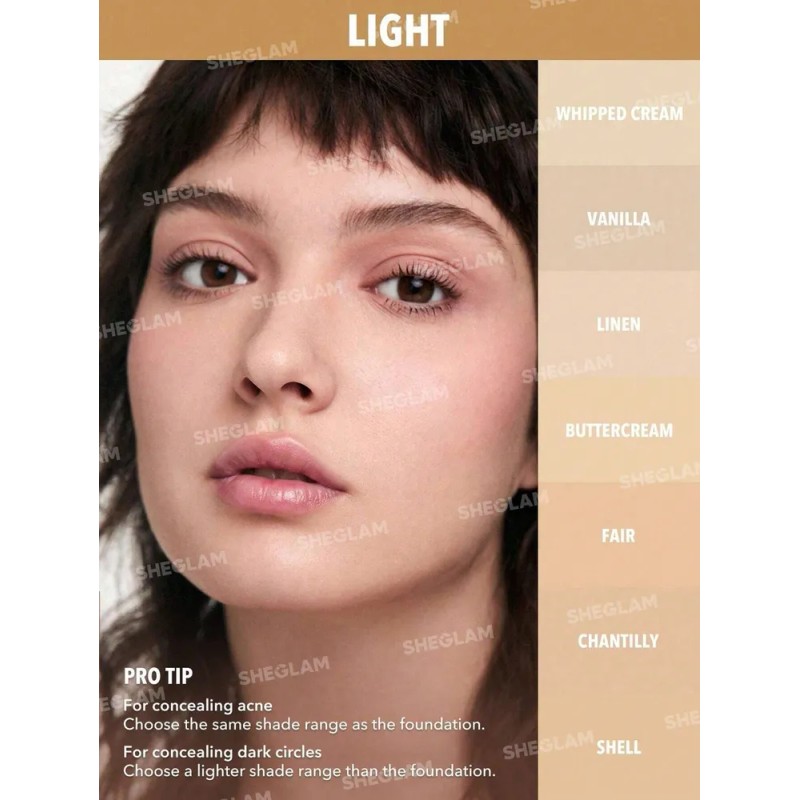 Sheglam Corrector Cobertura Completa Efecto Mate 12 Hrs Tono Shell