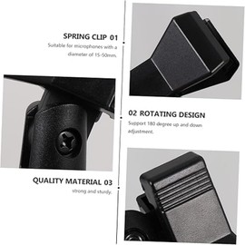 5Pcs Mic Clips for Stands,Universal Microphone Clip Holder, Anti Drop Holders Clip for Microphone