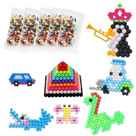 DiiWmme Water Fuse Beads Set, 24 Colors, 2400+ Pieces 5mm Magic Beads Set with Accessories, Kids DIY Craft Toys, Holiday Decorations and Creative Gifts