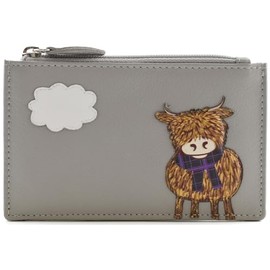 Mala Leather Bella Collection Leather Coin Purse/Card Holder RFID 4293_33 Grey