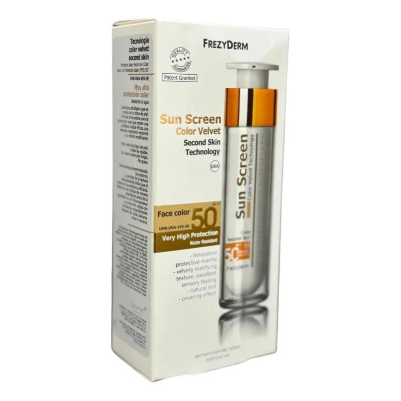 Frezyderm Protector Solar Sun Screen Spf 50+ Color Velvet Face
