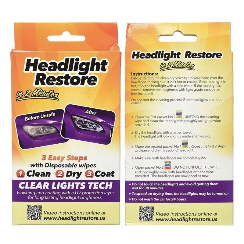 Turtle Wax 4PK! Headlight Lens Restoration Repair Kit Clear Lights