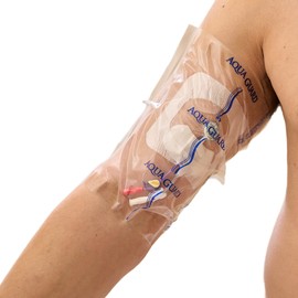 TIDI 50015-PKG AquaGuard Sheet – 9” x 9” – (Area of Coverage: 7” x 7.5”) – Shower Protection Sheet – Self-Adhesive Moisture Barrier – Wound Cover for Showering – 7 Sheets – Home Medical Supplies