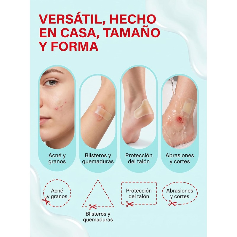 2PCS Cinta Hidrocoloide para el Cuidado de Heridas Hydrocolloid Roll