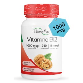 VitaminPure® VITAMIN B12 1000mcg HIGH DOSE - 240 VEGAN TABLETS - MADE IN ITALY