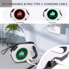 Rechargable Super Bright LED Flashlight Color Streamer Ring Anti-Tangle Retractable