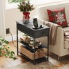 WLIVE Narrow Side Table with 2 USB Ports and 2