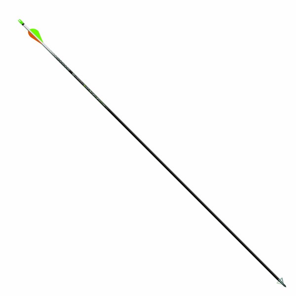 Easton 619389 Pack of 6 Axis Arrow with 2-Inch Vane, Black