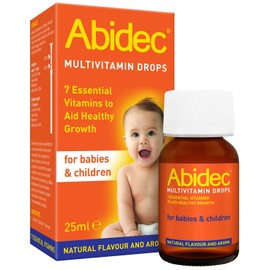 Abidec Kid Baby Multivitamin Drops – Aids Healthy Growth Contains Vitamin D, C and A – Suitable from Birth, Natural Flavour and Aroma, 25 Millilitre