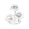 QWORK® 3-Tier Mini Acrylic Display Stand, Round Transparent Acrylic Display