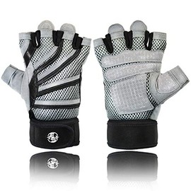 Efficiency Sports Premium Workout Gloves with 10-inch Wrist Wrap Support for Fitness Exercise Training and Bodybuilding for Men & Women (X-Large)