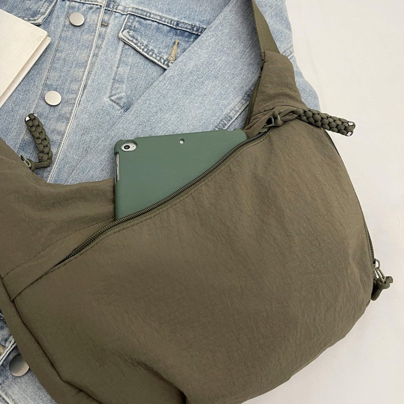 Hobo Bag for Women Men Nylon Crossbody Crescent Adjustable Shoulder