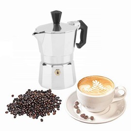 Yosoo 50 ml 1 Taza de Aluminio Tipo Italiano Moka Pot Cafetera para café expreso Estufa para Uso en el hogar en una Estufa a Gas o eléctrica