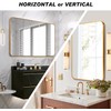 MIRTHIE Gold Bathroom Vanity Mirror for Wall, 24x36 Inch Rectangle