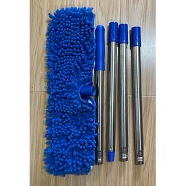 Microfiber Dust Mop for Floor Cleaning - Dual-Sided Washable Pads, Adjustable Stainless Steel Handle (30.7"-56.7") - Wet/Dry Use for Hardwood, Laminate, Tile, Marble Floors with Spin Mop Heads