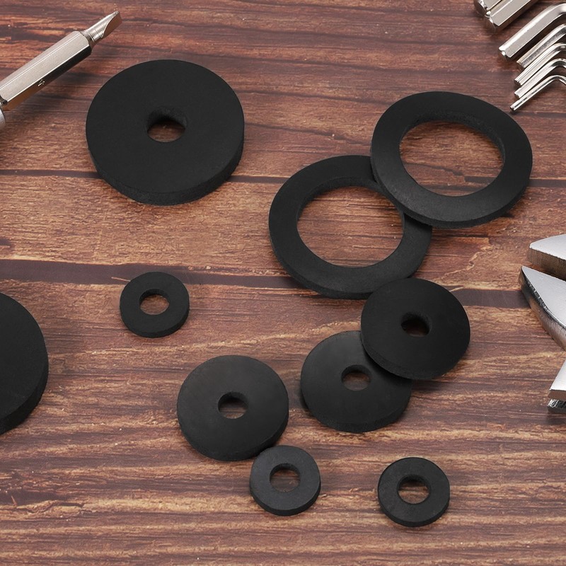 PATIKIL 20pcs Flat Rubber Washers 19mm OD x 6.4mm Inner