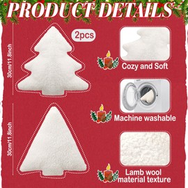 Shappy 3 Pcs Tree Christmas Pillows Christmas Throw Pillows Stuffed Tree Shaped Pillow Cute Soft Tree Throw Pillow Decorative Cute Pillows for Christmas Party Outdoor Home Cushion Decorations