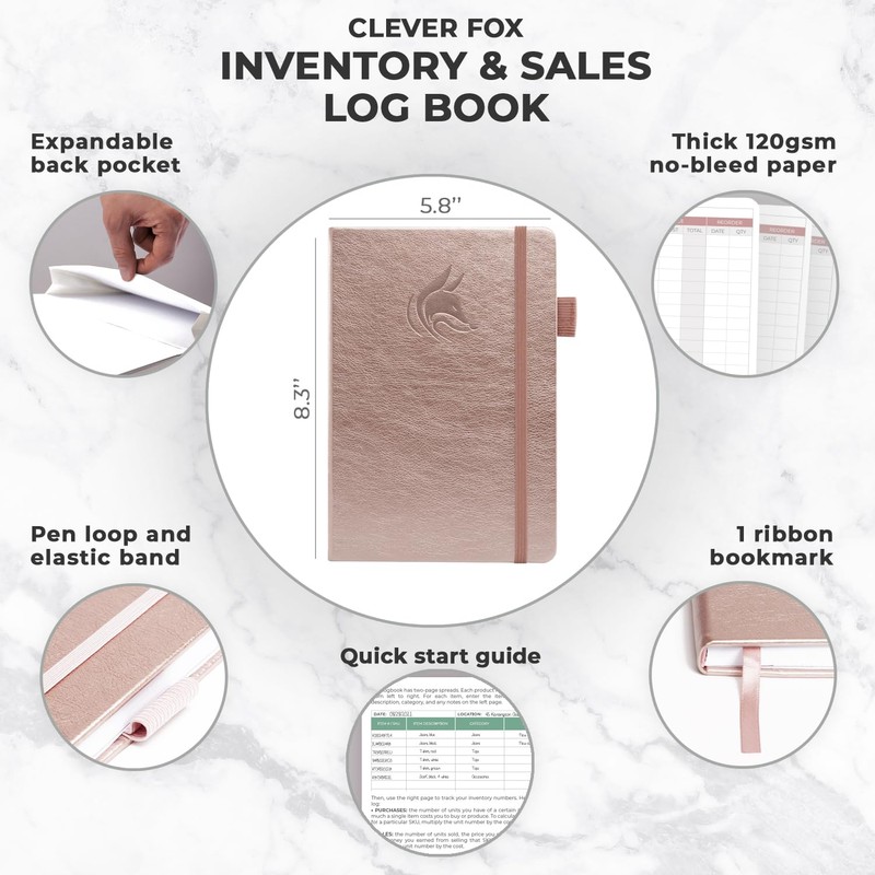 Clever Fox Inventory & Sales Log Book for Small Business