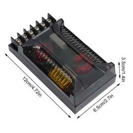 Car Speaker Frequency Divider, 2 Pieces 2 Way Car Audio Crossover Over Current Protection Universal Heat Dissipation Speaker Frequency Splitter