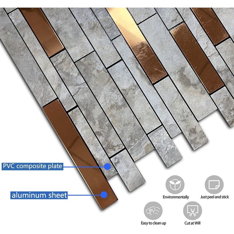 Weimeisc 10 Sheets Peel and Stick Backsplash Tile for Kitchen,