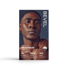 Bevel Skin Care Set for Men - Includes Face Wash with Tea Tree Oil, Glycolic Acid Exfoliating Pads, and Lightweight Face Moisturizer, Helps Treat Blem