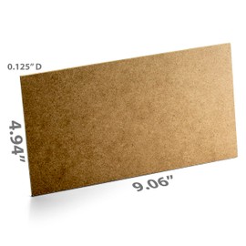Officemate 5”x9” MDF Board for Crafts, Medium Density Fiberboard, Board 1/8 Inch Thick, Hardwood Board 20PK (83154),Brown