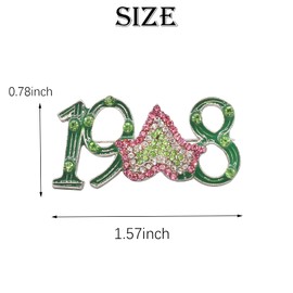 Sorority Paraphernalia Gifts for Women Soror Sorority Brooch Pink and Green Sorority Jewelry Greek Sisterhood Gradua-tion Gift (Brooch)