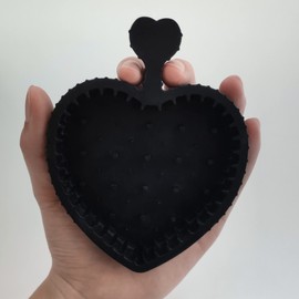 LORMAY Powder Puff Cleaning Mat Makeup Brush Cleaning Plate (Black)