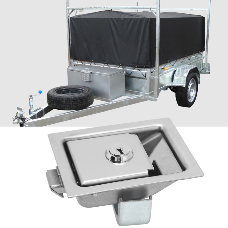 Embedded Panel Lock Stainless Steel Rectangular Trailer Paddle Door Key