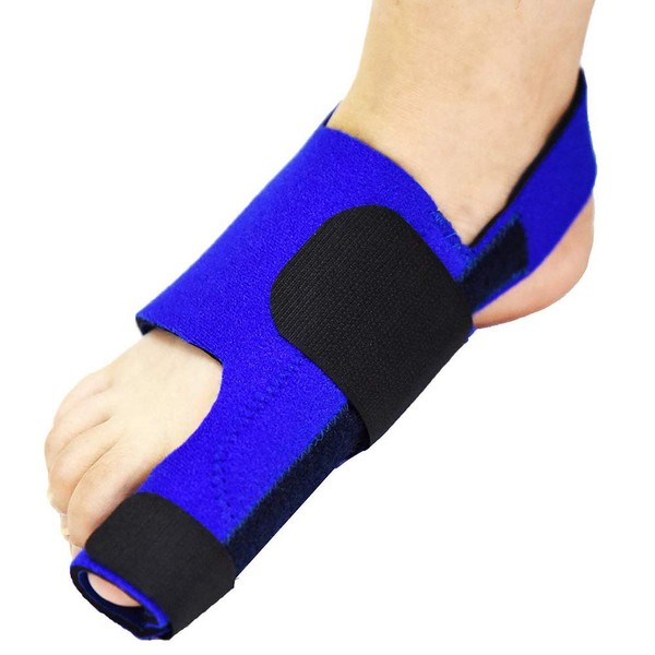 Bunion Splints Bunion Corrector - Bunion Brace for Hallux Valgus Bunion Pain Relief - Big Toe Straightener Bunion Splint - Elastic and Adjustable for Women and Men (Blue)