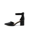 DREAM PAIRS DREAM PAIRS Womens Low Heel Pump Shoes, Black/Pu