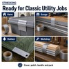 STRBOXONG Nastro Americano Grigio Argento 48mm x 20m, 3 Rotoli,