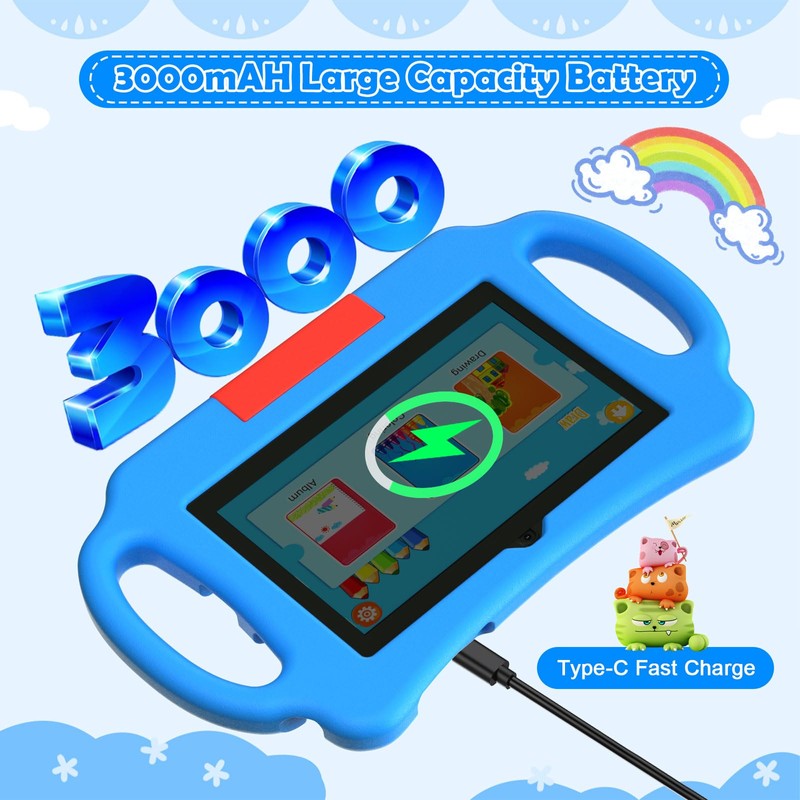 Nyxolaria Kids Tablet 7 inch Android 12.0 for Toddler, 4GB
