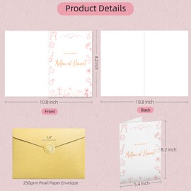 Matron of Honor Proposal Card - Will You Be My MOH Invite Ask - Wedding Party Bridesmaid Gifts Idea for Friend Sister with Gold Envelope & Seal US-WDMTRN1G