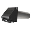 Deflecto Wide Mouth Dryer Vent Hood with Pipe, Bird Guard-Black