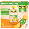 Mott’s Fruit Smoothies Vanilla Peach, 4.2 oz clear pouches, 8