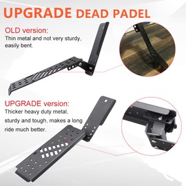 ADTOPI JL Dead Pedal, Gladiator Dead Pedal Left Side Foot Rest Kick Panel Compatible with Jeep Wrangler JL/Gladiator JT 2018 2019 2020 2021 2022 2023(NOT for 4xe Model) (Adjustable, Matte Black)