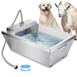 KHEARPSL Automatic Dog Water Bowl Dispenser Auto Livestock Water Trough Outdoor Self Filling Waterer for Goat, Cattle, Horse, Pig, Sheep, Dog, Poultry