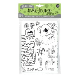 Paper Tablecloth for Colouring, Puzzle & Games, Puzzle Tablecloth, Family Puzzles, Children's Activity, Mal Me Colourful