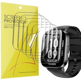 Lamshaw G128 Smartwatch Screen Protector, [6 Pack] Full Coverage TPU Clear Film Compatible for ganopterygon G128 2.01-inch Smartwatch (6 Pack)