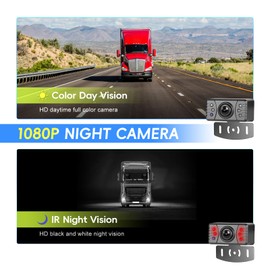 CAMECHO 1080P Car Reversing Camera Set with 5 inch Monitor, 170° Wide Angle IP68 Waterproof Parking Kit for Car Van Caravan Motorhome Super Night Vision Anti-Interference Stable Signal