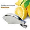 Garhelper Manual Lemon Juicer, Stainless Steel Fish Shape Lemon Squeezer,