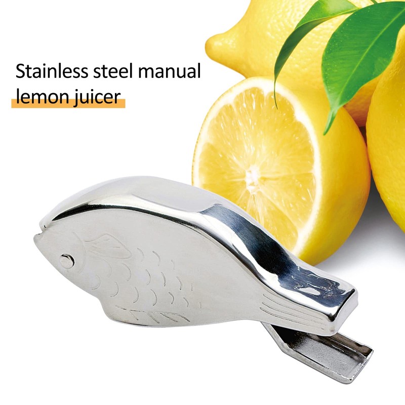 Garhelper Manual Lemon Juicer, Stainless Steel Fish Shape Lemon Squeezer,