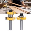 Tongue and Groove Router Bit Set with 1/2" Shank, 2Pcs