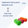 Elastic Bandage Wrap 3-Pack with Closure Clips, Comfortable Compression Support