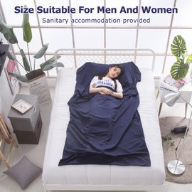 MCTNCT Ultralight Travel Sleeping Bag, Sleeping Bag, 115 x 210 cm, Microfibre Travel Sleeping Bag, Inlay for Hostel, Mountain Lodge, Backpacking & Travel