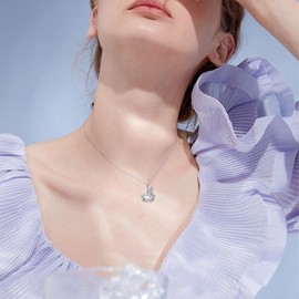 YAFEINI Dove Necklace 925 Sterling Silver Pigeon Pendant Dove Mother's Day Jewelry for Women Mom