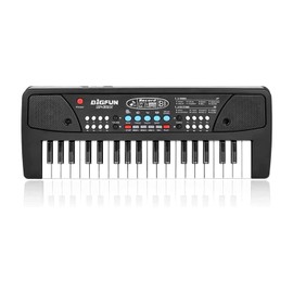 LeeQee Black 37 Keys Kids Piano Keyboard, Portable Electric Musical Instruments Piano with Microphone, Learning Educational Gifts Toys for Age 3 4 5 6 7 8 9 Years Old Boys Girls Toddlers