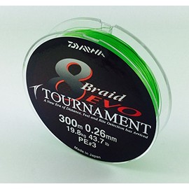 Daiwa Tournament 8 Braid EVO 0.30mm, 23,4kg/51,6lbs 300m chartreuse